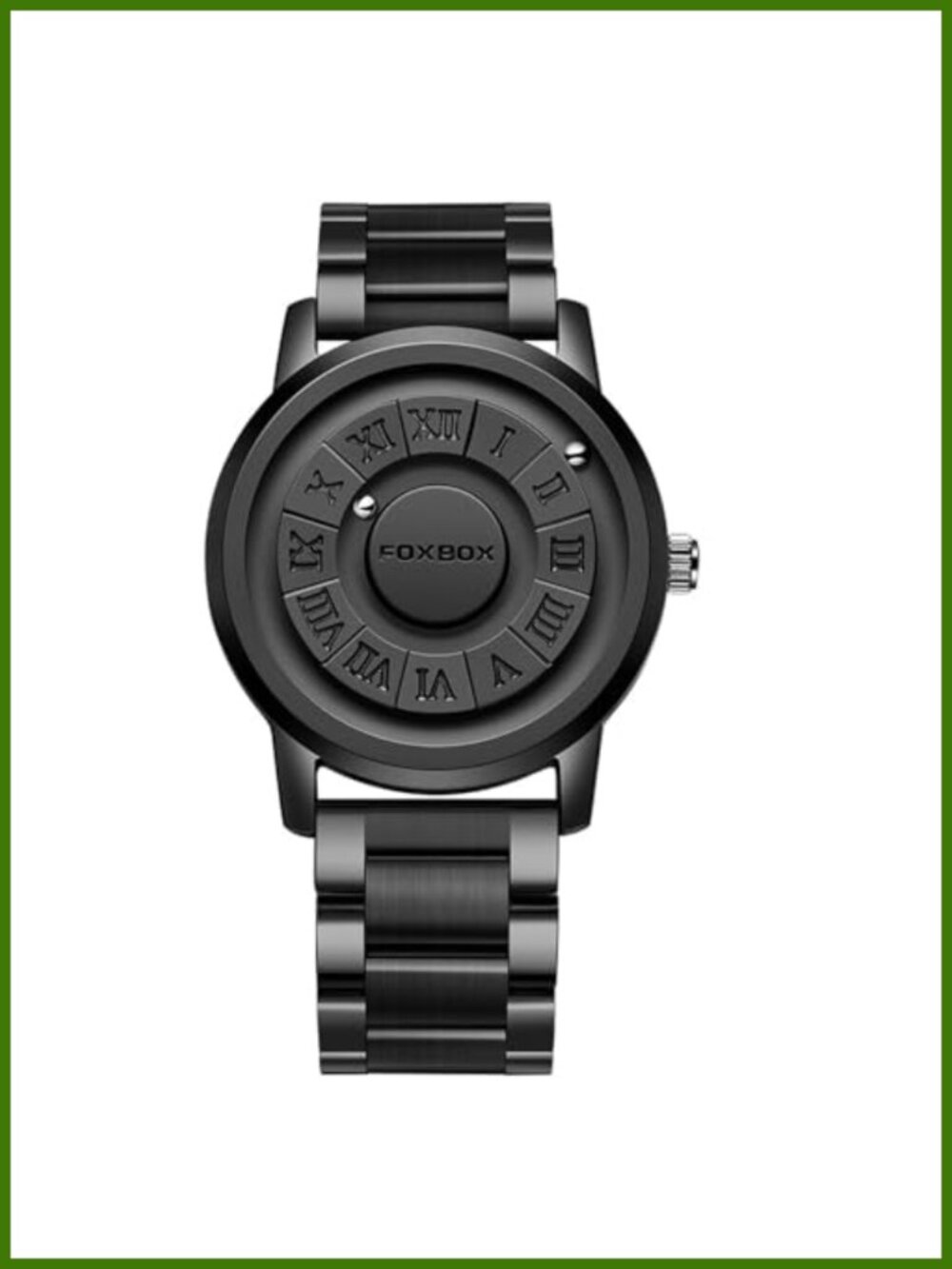 Unisex Minimalist Quartz Watch Magnetic Levitation Balls Leather Strap